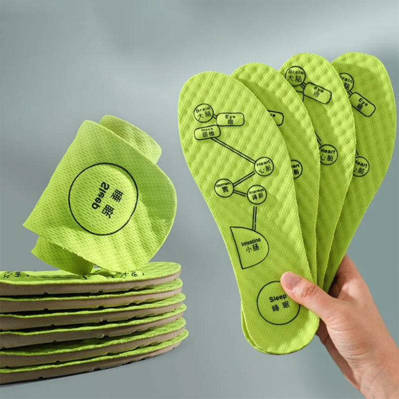 Foot Acupressure Insole Men Women Soft Breathable Sports Cushion Inserts Sweat-absorbing Deodorant Orthopedic Shoe Sole Oasis Select