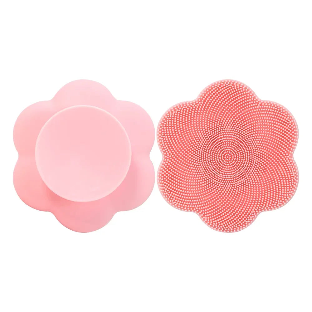 Silicone Exfoliating Shower Brush – Body & Scalp Massager Silicone Shower Brush Oasis Select GJ32-pink