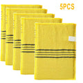 Korean Exfoliating Bath Washcloth Body Scrub Towel 5 Pack Exfoliating Washcloth Oasis Select Yellow