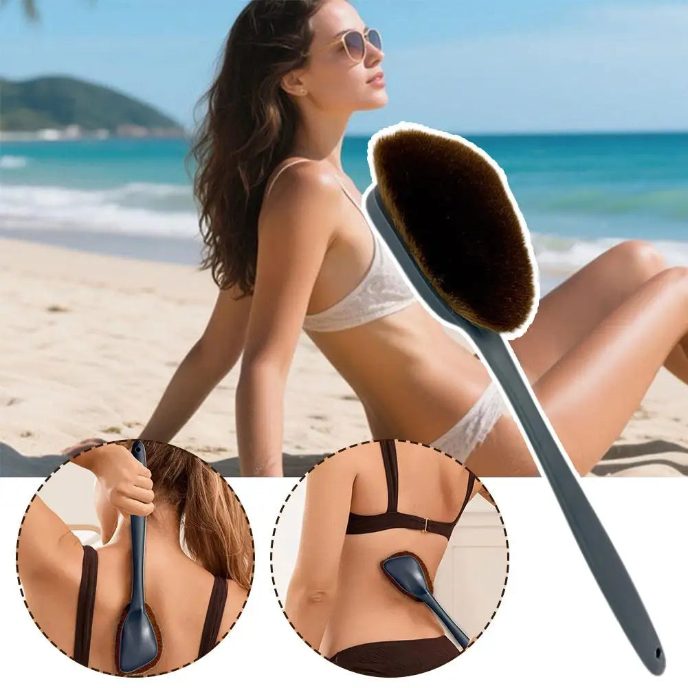 Long Handle Back Lotion & Sunscreen Applicator Brush Lotion Applicator Tool Oasis Select