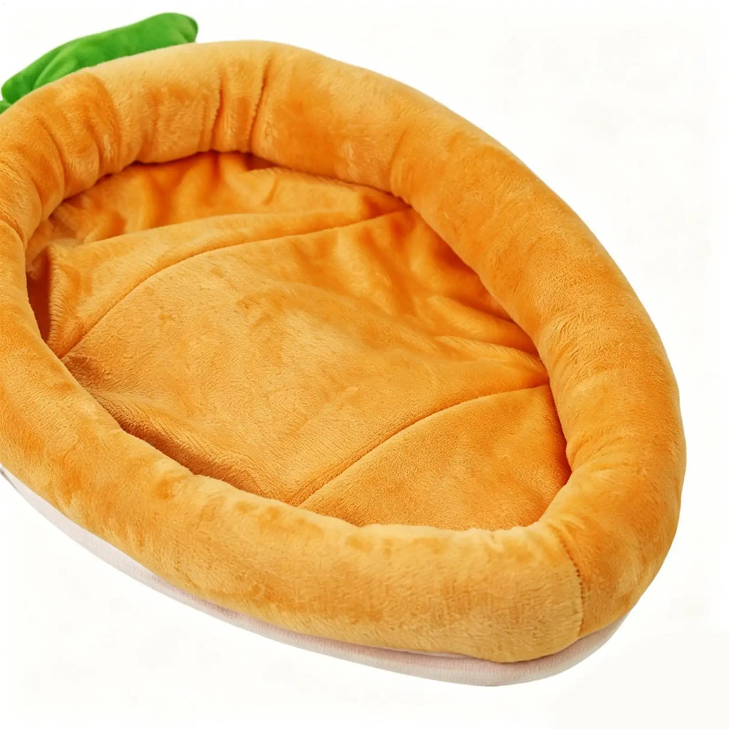 Warm Carrot Shaped Bunny Mat Soft Breathable Cute Sofa Mat for Pet Small Animal Hamster Bunny Puppy Kitty Sleeping Bed Mat Oasis Select