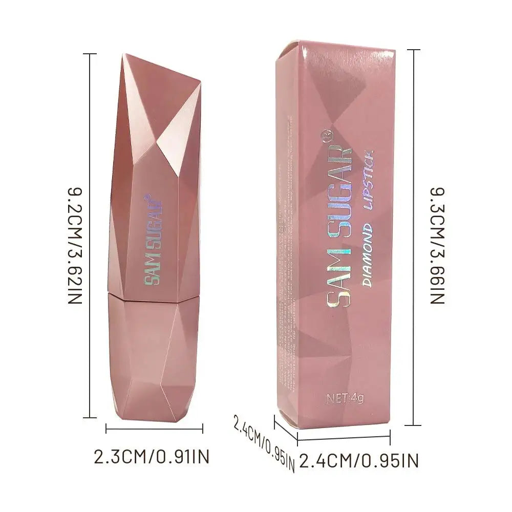 SAM SUGAR Diamond Glitter Lipstick – Metallic Pearlescent Shine