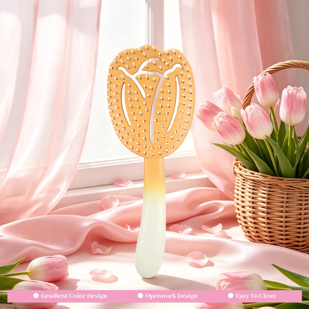 Gradient Tulip Hollow Air Cushion Comb – Dry & Wet Hair