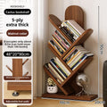 Bookshelf Creative tree-shaped floor-to-wall book picture book shelf Household multi-layer storage display shelf Simple bookcase Oasis Select Walnut five layers
