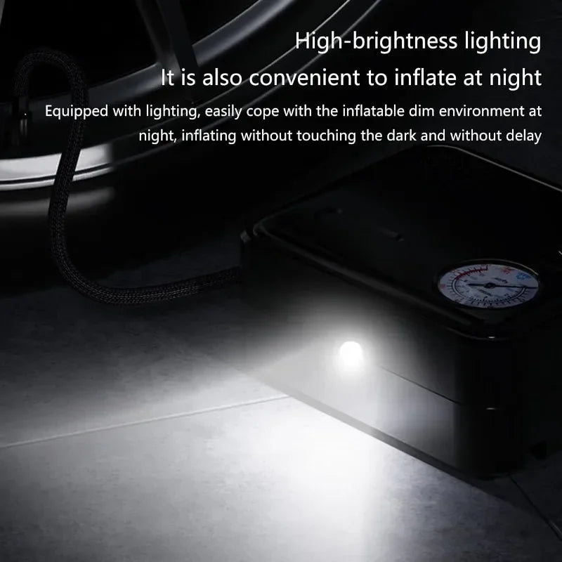 Car Tire Inflator DC 12V Car Air Compressor Auto Air Pump Pointer Type Tire Pressure Display Electric Tire Pumps with Light Oasis Select