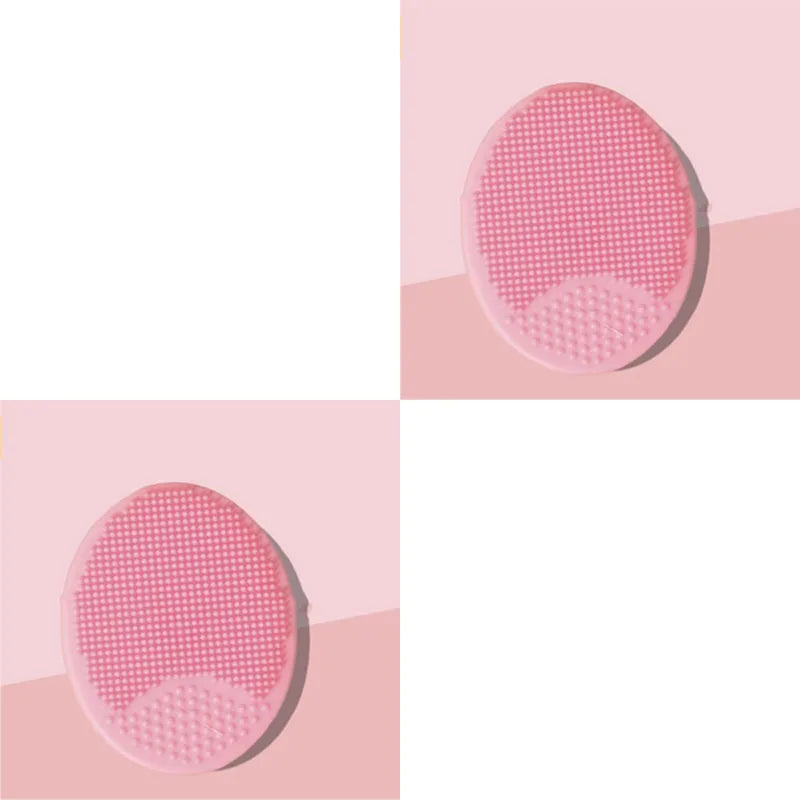 1/4pcs Soft Silicone Baby Bath Head Massage Brushes Hair Washing Brush Scalp Comb Kids For Newborn Bath Wipe Washing Hair Tools Oasis Select 2pcs pink