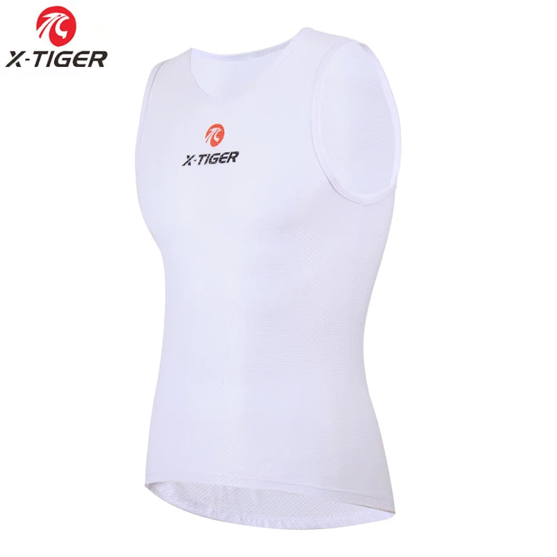 X-TIGER Cycling Underwear Men's Sleeveless Cycling Vest Cool Mesh Stretch Road Cycling Jersey Oasis Select XM-WS-16302 XXL