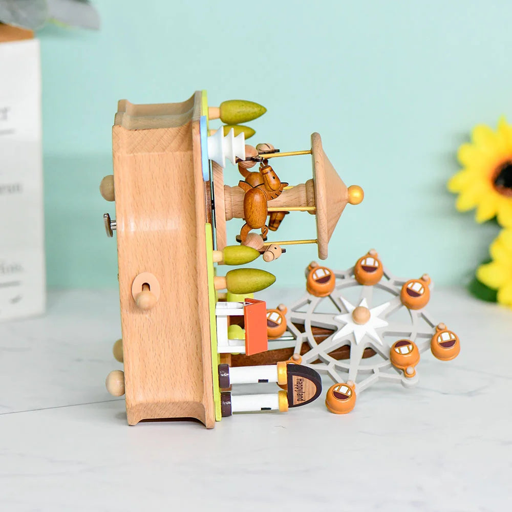 Desktop music box creative cartoon ornament birthday gift creative exquisite music box carousel Ferris wheel Oasis Select