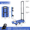Multi-functional Folding trolley hand-pulled cart flatbed truck portable cargo handling Oasis Select blue