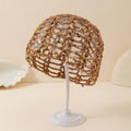 Y2K Sparkly Sequin Knit Beanie Hat – Sheer Hollow Party Cap