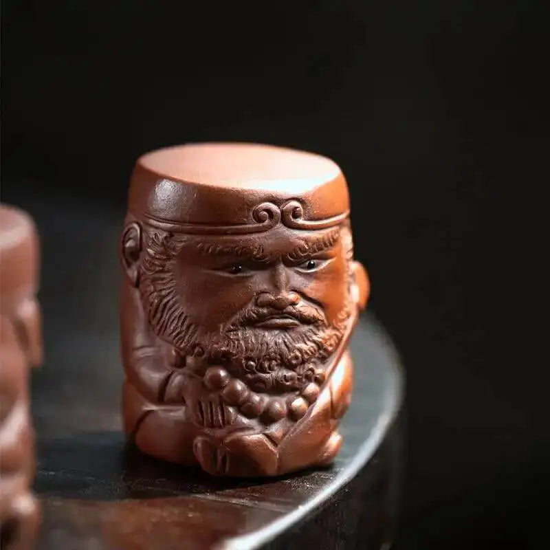 Tea Pet Monkey Figurine Tang Monk Pig Sculpture Teapot Lid Drag Raise Master Tea Play Чайные Украшения Oasis Select Monk Sha