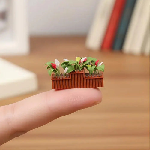 1/12 Miniature Calla Lily Potted Plant | Dollhouse Decor Dollhouse Miniature Oasis Select