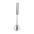 Kitchen Stainless Steel Whisk Creamer Semi-automatic Rotary Whisk Beech Wood Vase Handle Hand Mixer G041 Oasis Select 12 inch