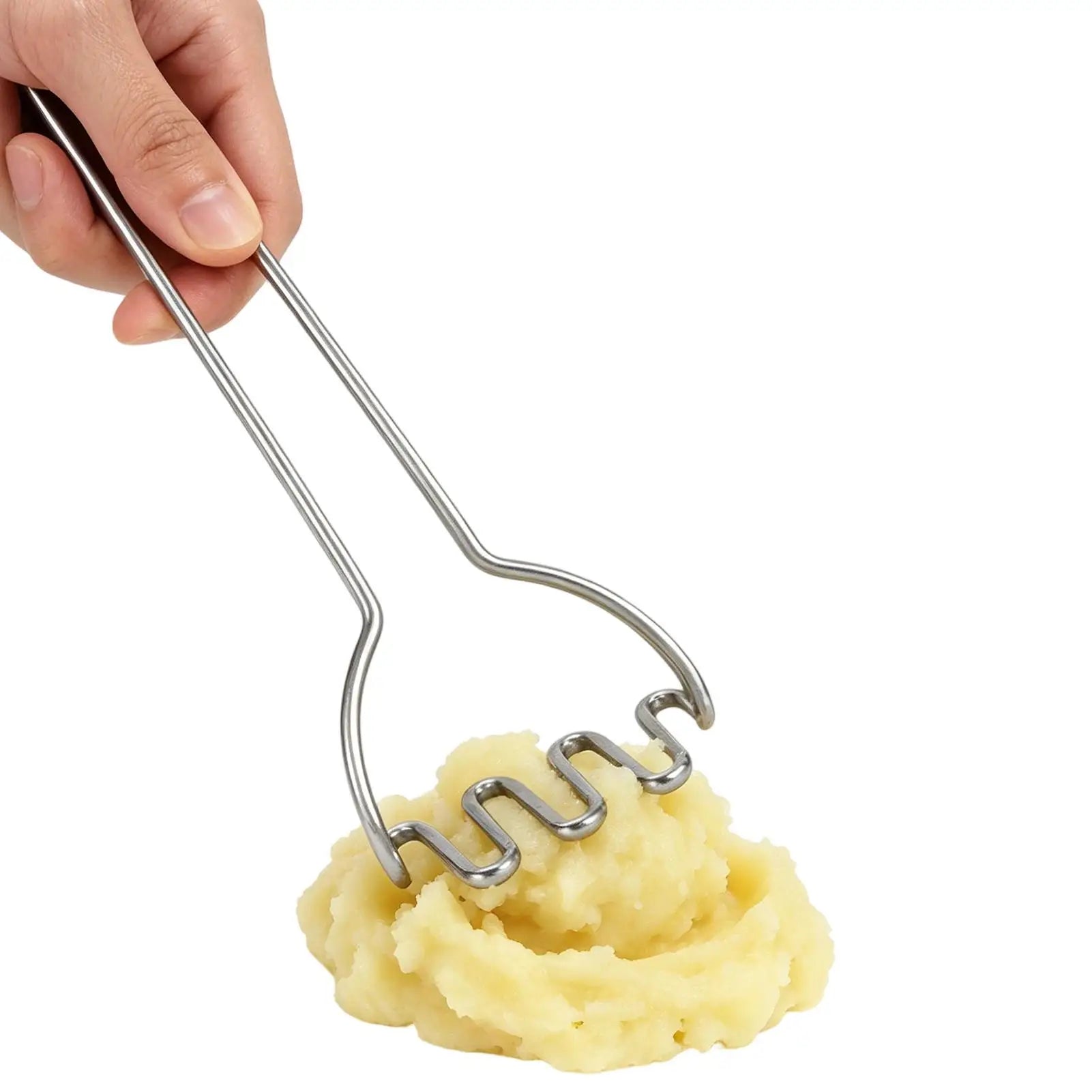 1PC stainless steel kitchen gadget potato masher press cooking tool mashed potatoes wavy pressure Kitchen Gadget accessories Oasis Select