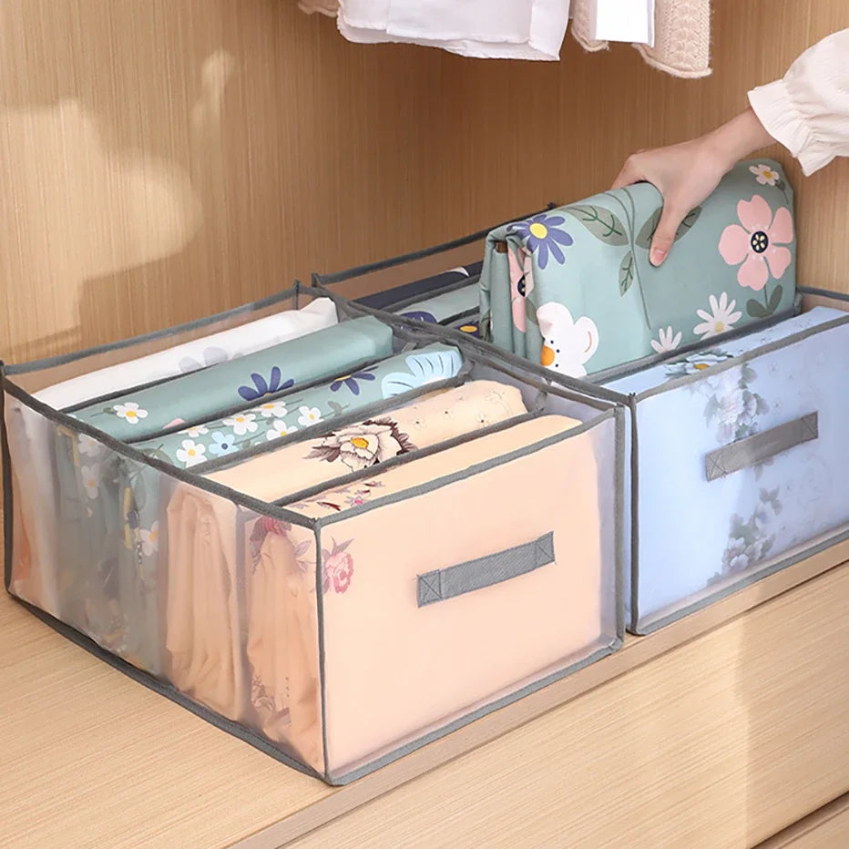 45L 5-Grid Foldable Bedding & Linen Storage Organizer Box Bedding Storage Organizer Oasis Select