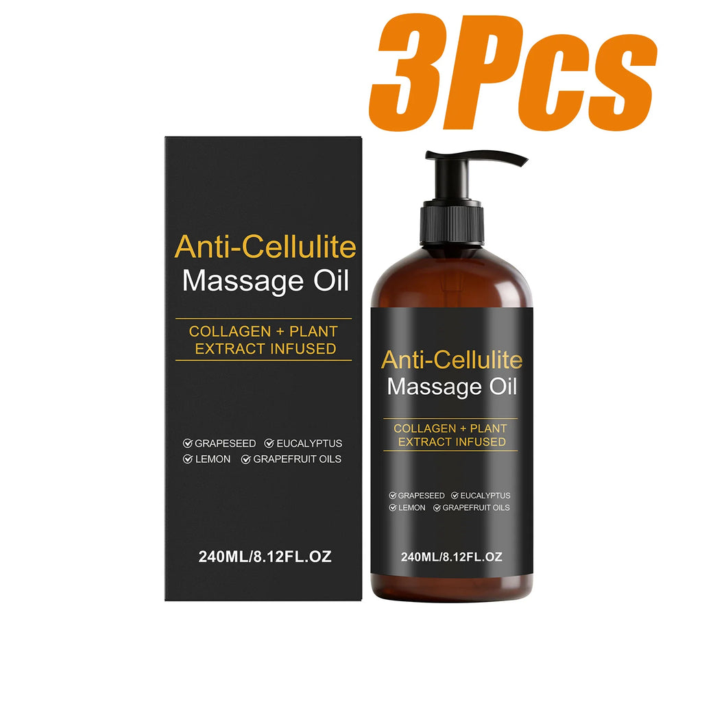 Firming Body Massage Oil with Collagen Anti Sagging Smoothing Cellulite Improve Skin Texture Refreshing Body Oil for Legs & Full Oasis Select 3 x 240ml Boxed