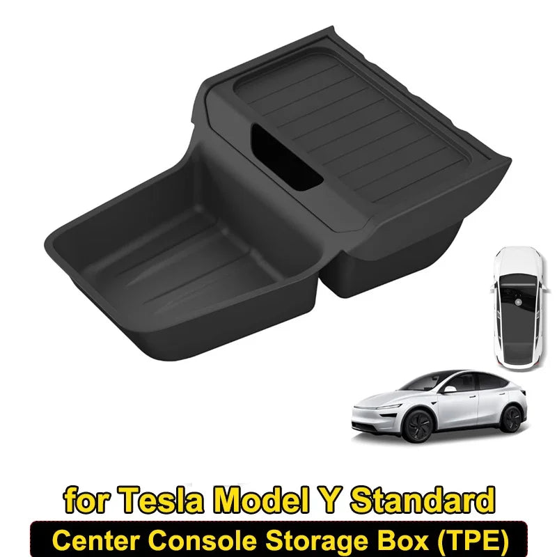 Non-Slip TPE For Tesla Model Y Standard Version 2025 Lower Center Console Storage Organizer Insert Tray Interior Accessories Oasis Select for Center Console