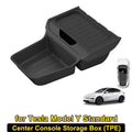 Non-Slip TPE For Tesla Model Y Standard Version 2025 Lower Center Console Storage Organizer Insert Tray Interior Accessories Oasis Select for Center Console