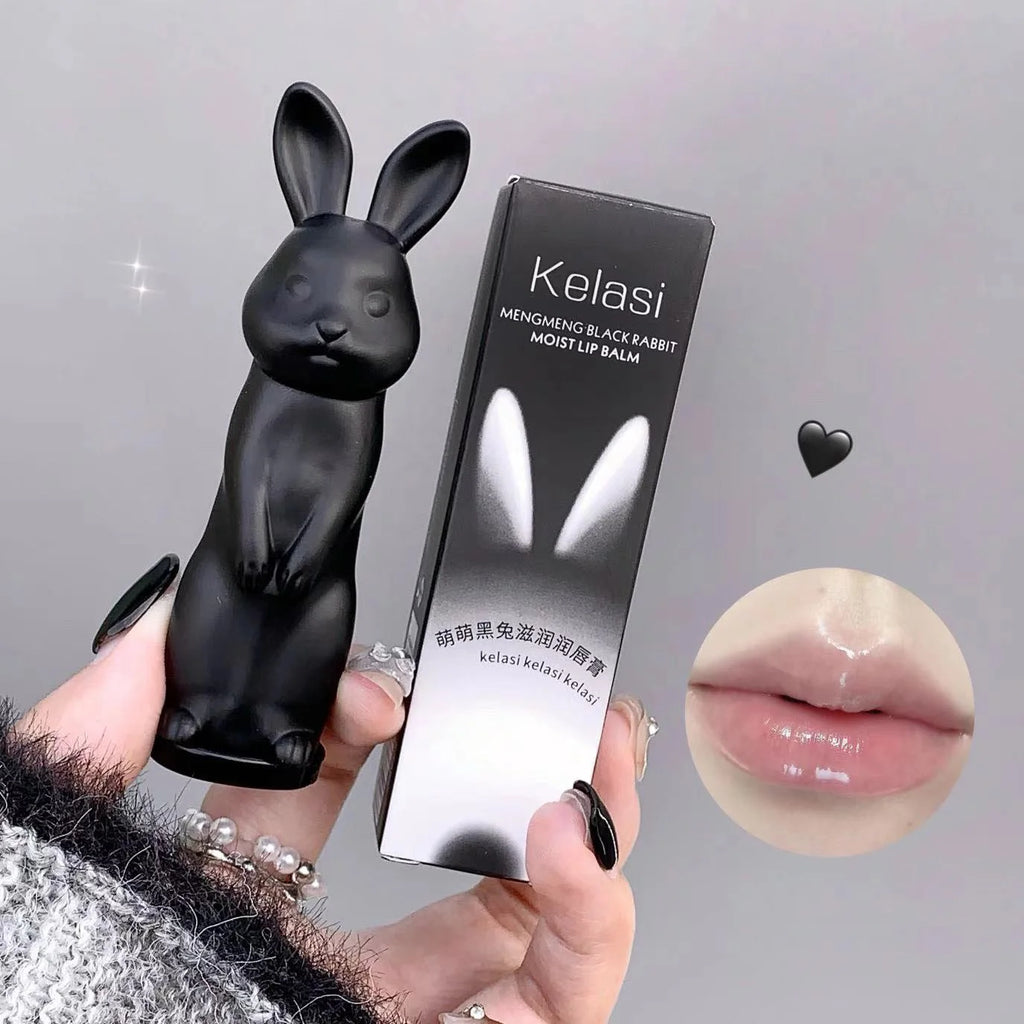 Cute Rabbit Moisturizing Lip Balm – Hydrate & Fade Lip Lines Moisturizing Lip Balm Oasis Select black