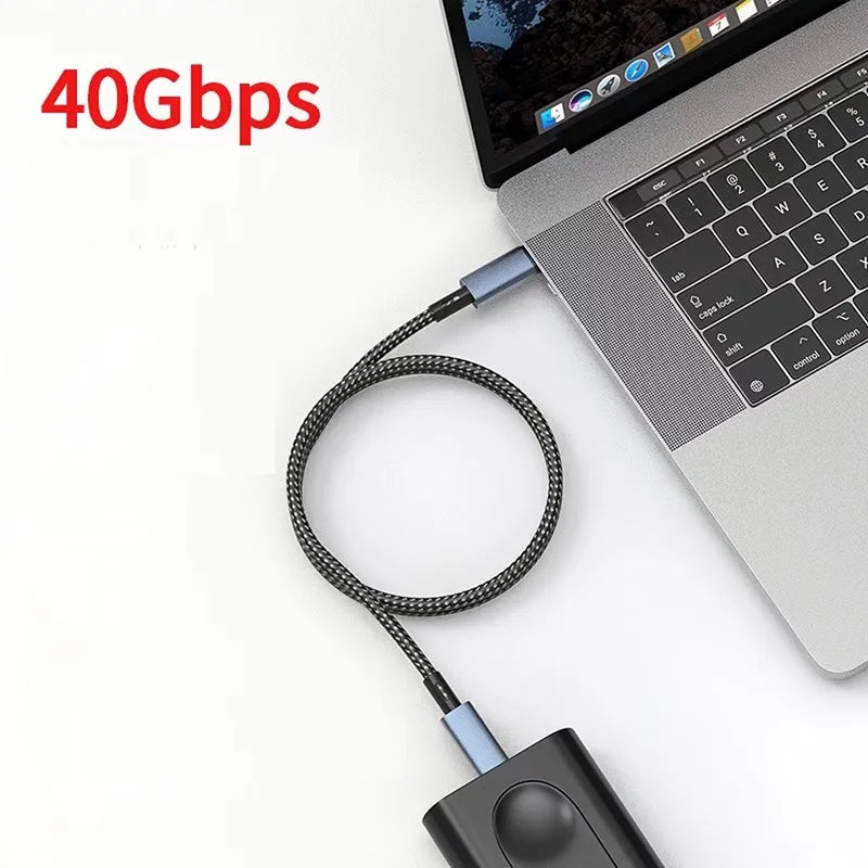 1m 240W USB 4.0 Type C to Type C Cable Fast Charge 8K 60Hz 40Gbps Data cable Compatible with Thunderbolt 4 Digital Display Power Oasis Select