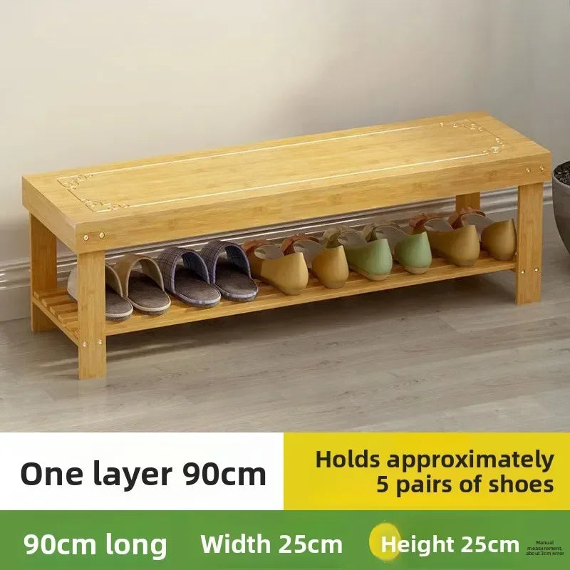 Shoe changing stool household door shoe cabinet seat stool integrated seated small stool wear shoe stool soft bag shoe rack Oasis Select Primary-1 layer-90cm