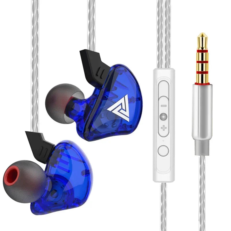 QKZ CK5 FiLe Wired Earphone with Microphone HiFi Music Earphone Professional Gaming And Sports Noise Cancelling Headphones Oasis Select QKZ CK5 Blue