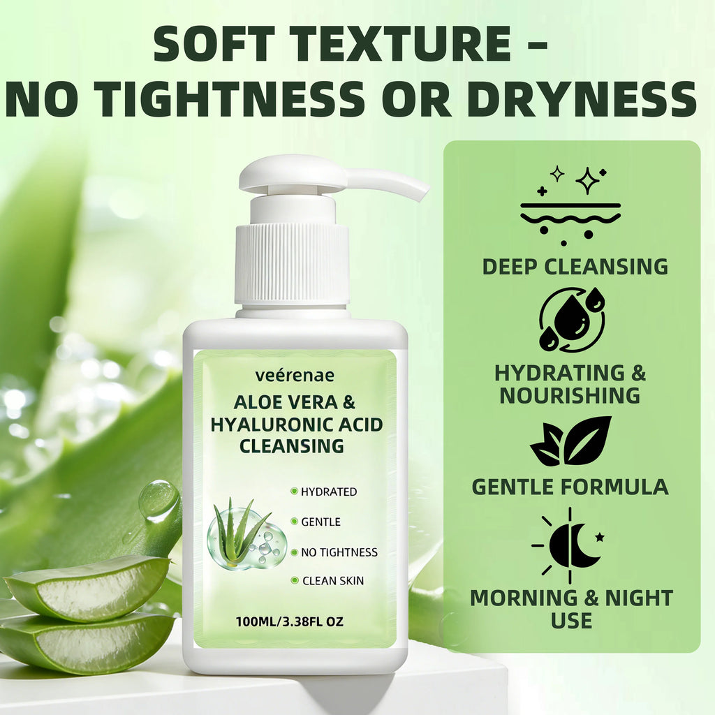 Aloe Vera & Hyaluronic Acid Face Wash | All Skin Types