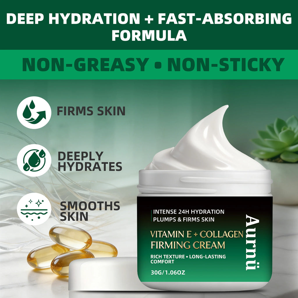 Aurnü Vitamin E Collagen Firming & Hydrating Face Cream Firming Face Cream Oasis Select