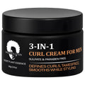 3-in-1 Curl Cream for Men, Sulfate & Paraben Free, Defines Curls & Tames Frizz, Smooth Styling Cream. Oasis Select Nourishing