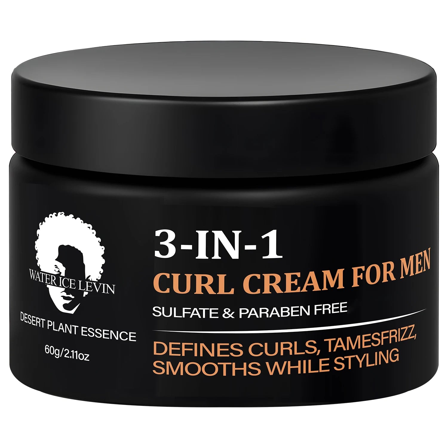 3-in-1 Curl Cream for Men, Sulfate & Paraben Free, Defines Curls & Tames Frizz, Smooth Styling Cream. Oasis Select Nourishing