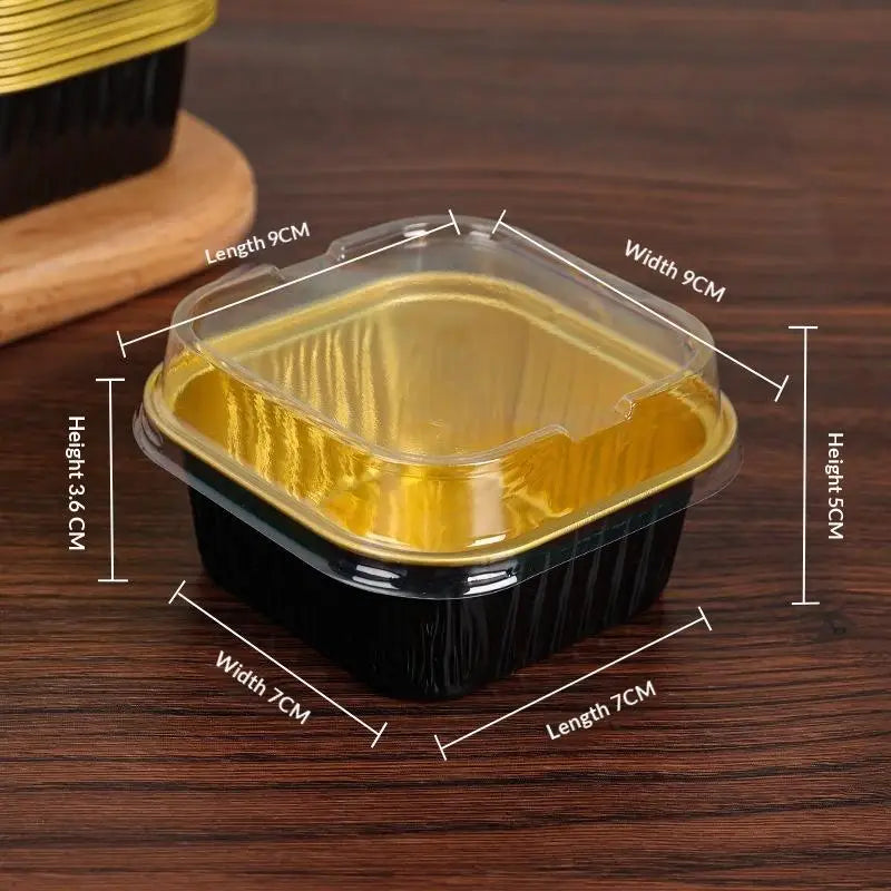 Square Food Grade Dessert Boxes with Clear Lids 10/20/50Pcs Stackable Container for Mousse Cake Birthday Party Favor Oasis Select