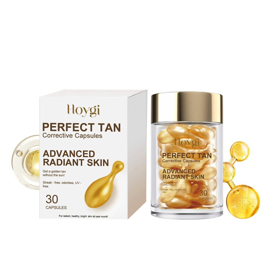 Hoygi Perfect Tan Capsules – Natural Skin Tone Corrector Self Tan Capsules Oasis Select 30pcs Boxed