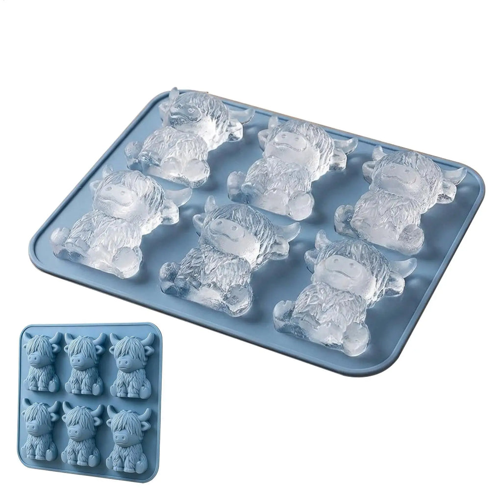 Cute Cow Ice Cubes Making Mold Splash-proof Easy To Fall Off For Refrigerator With Container Ice Ball Maker Ice Cubes Tray Oasis Select