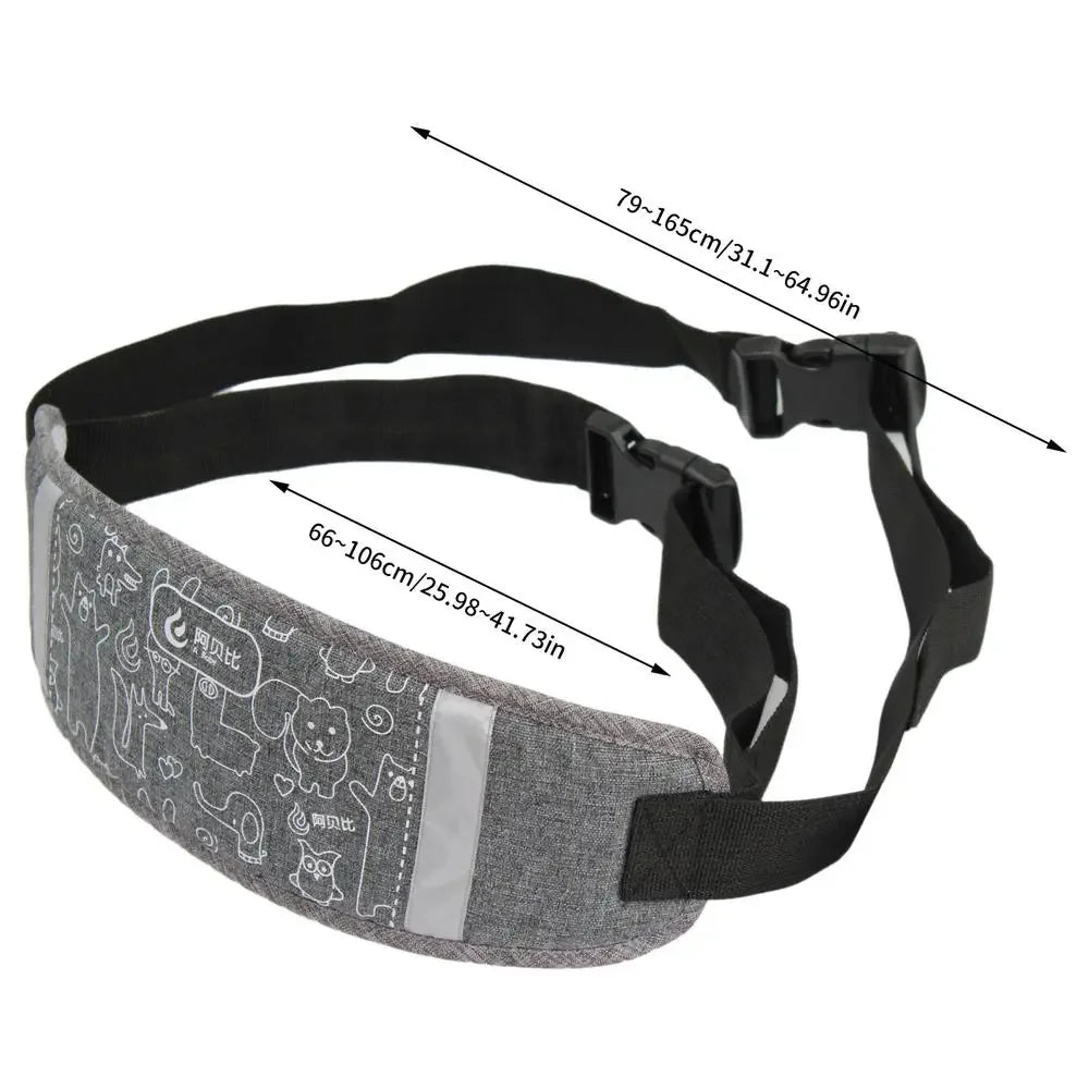 Reflective Kids Scooter Safety Harness Adjustable Motorcycle Belt Non Slip Riding Strap Child Motobike Chest Support Pad Oasis Select Gray
