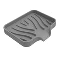 1-Pack Silicone Drain Soap Box Kitchen Bathroom Anti-slip Sink Tray Creative Washing Table Soap Tray Free Punch Drain Rack Oasis Select Grey