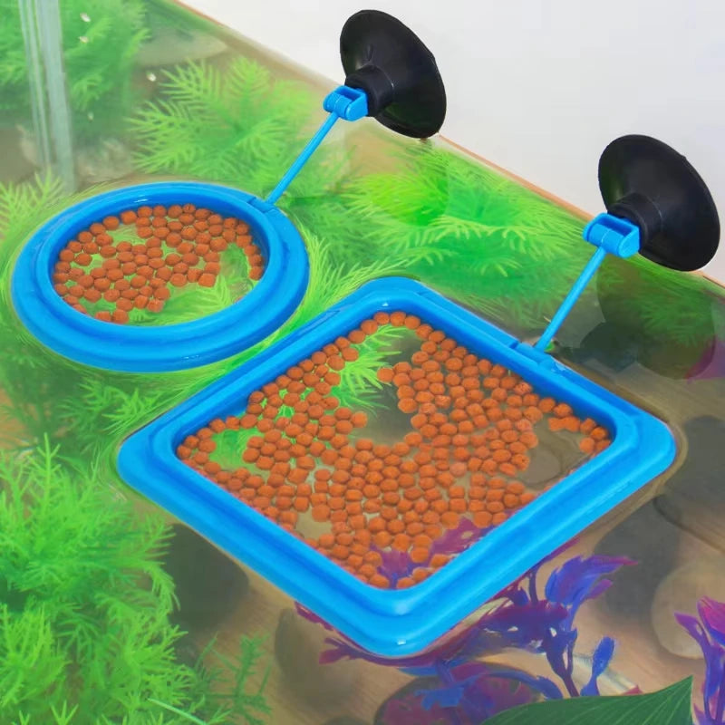 Aquarium Suction Cup Feeder Fish Tank Ring Feeder Fish Tank Station Floating Food Tray Feeder Fish Tank Accessory aquarium Oasis Select