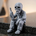 Drunk Skeleton Shelf Sitter FigurineDIY Office Humor Ornament Decor Desktop Monitor Gothic Desktop Companion Decor Humorous Gift Oasis Select Drinking Skeleton 4