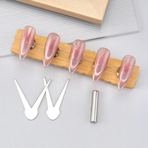 Cat Eye Nail Magnet for Nails,3PCS French Cat Eye Magnet Tool,Stainless Steel Cat Eye Nail Magnetic Rod for DIY & Nail Salon Oasis Select