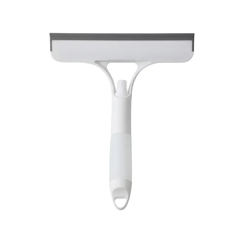 3 in 1 Window Cleaning Squeegee Multi Function Glass Mirror Wiper with Spray Bottle Microfiber Scrub Household Car Cleaner Tools Oasis Select ps-WHITE