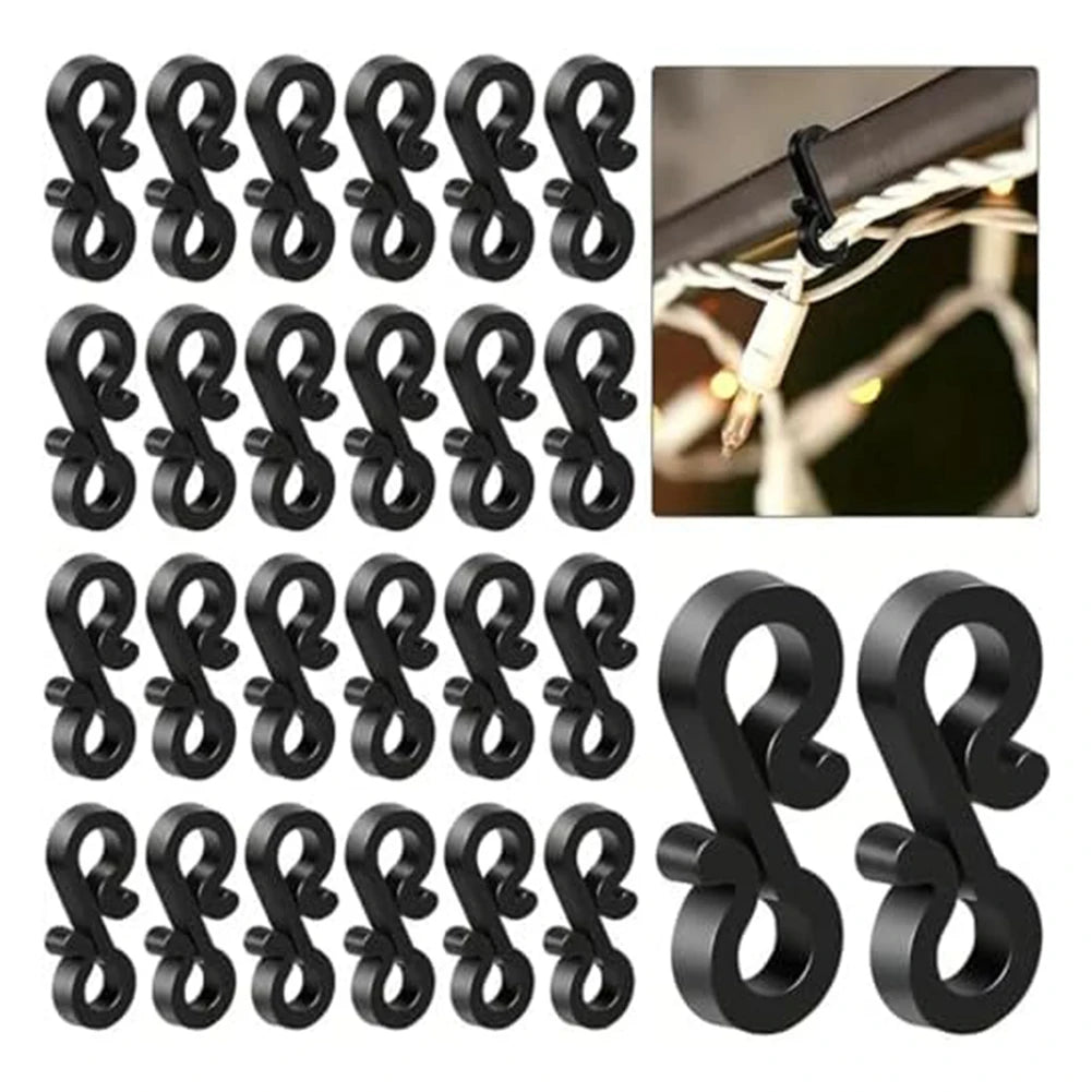 Mini Gutter Hooks Outdoor Light Clips Outdoor Space Holiday Decorations Reusable Secure Fixation Easy Installation Oasis Select