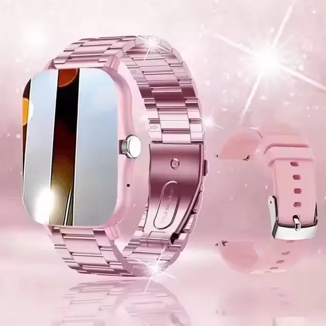 Smart watch with full touch screen, call, message reminder, music control and other functions, compatible with iPhone/android mo Oasis Select Pk20Szstrap