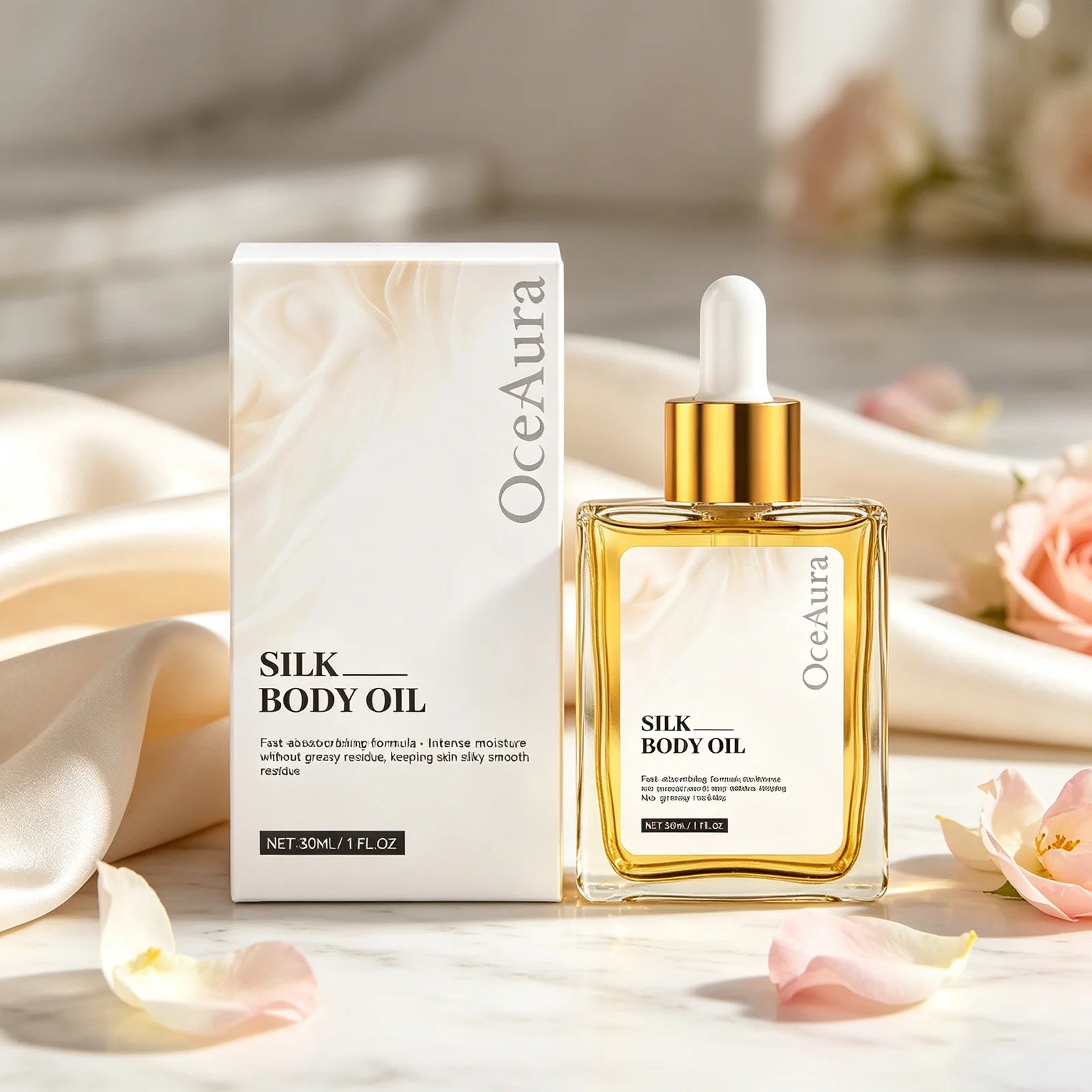 OceAura Silk Body Oil – Hydrating Dry Oil for Smooth Skin Body Moisturizer Oil Oasis Select