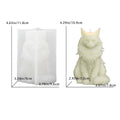 Sitting Cat Aroma Plaster Resin Ornaments Mould Handmade Soap Candle Making Supplies DIY Cute Kitty Silicone Candle Mold Oasis Select White