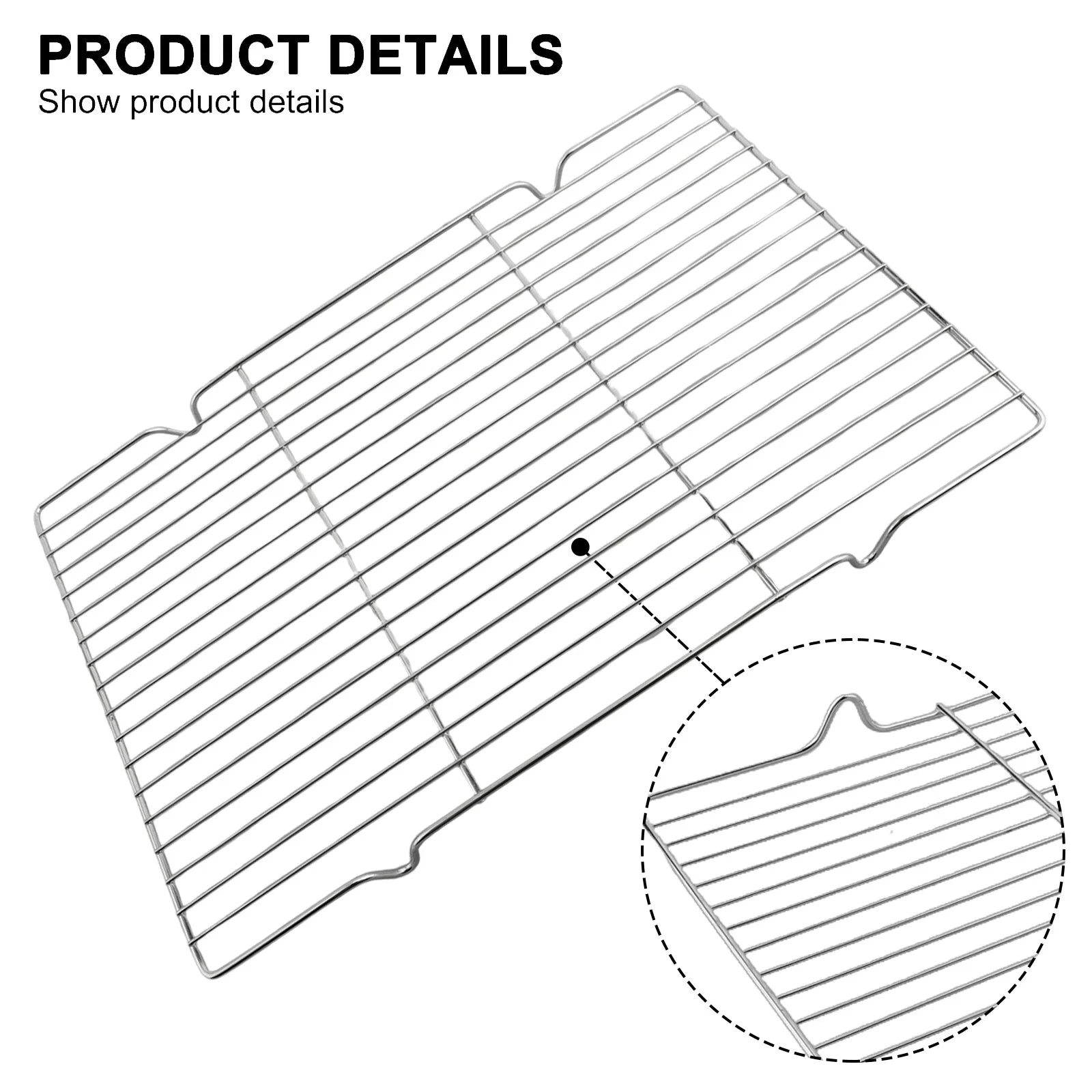 1pc Stainless Steel Mat Net Grid Shape Rectangle Grill Grilling Mesh Net BBQ Tools Picnic Outdoor Travel Barbecue Tool Accessory Oasis Select