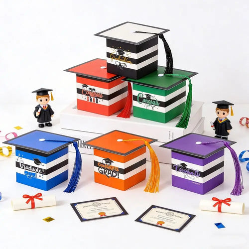 12-Pack Doctoral Hat Graduation Candy Boxes | DIY Party Favors Graduation Party Favors Oasis Select