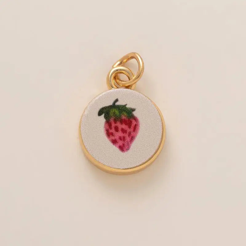 Simple And Versatile Color Blocking Butterfly Love Flower Diy Pendant Accessories Gold-Plated Color Preservation Oasis Select A17