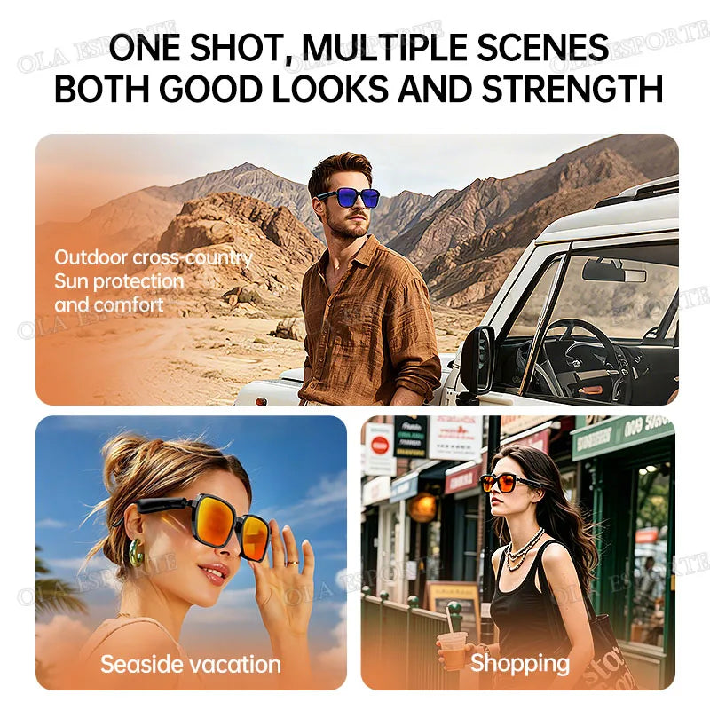 Bluetooth Smart Glasses UV Sport Sunglasses Wireless Headset