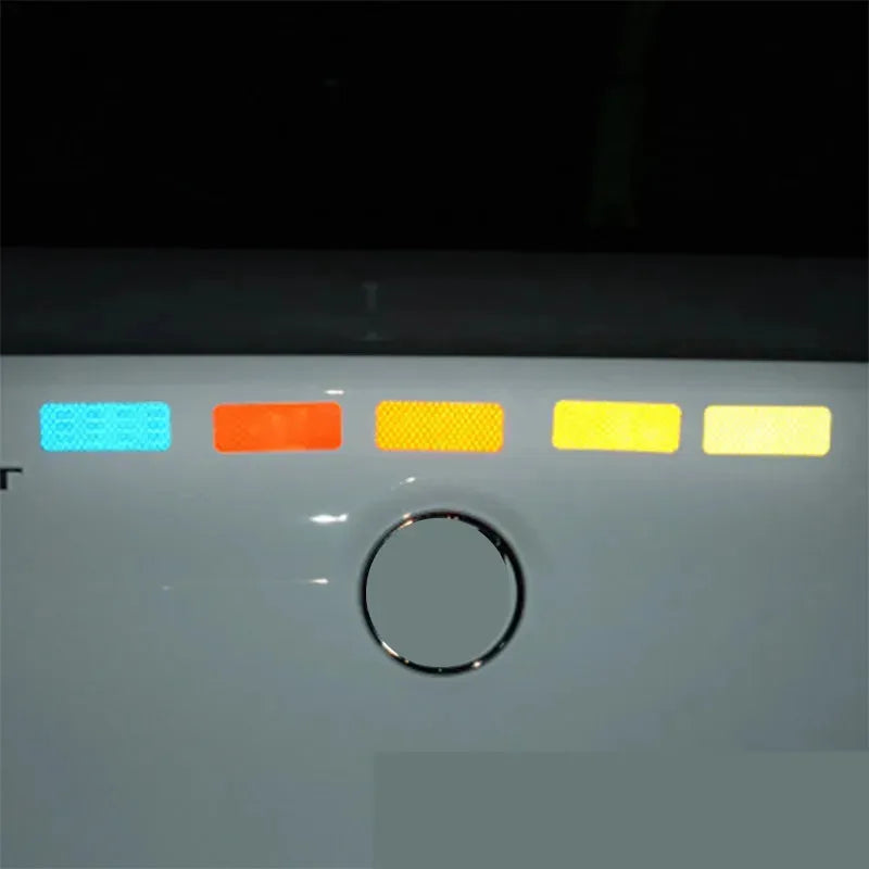 10/20/30pcs Reflective Strips Night Safety Warning Bicycle Motorcycle Stickers Motorbike Helemet Side Panels Decals Decoration Oasis Select