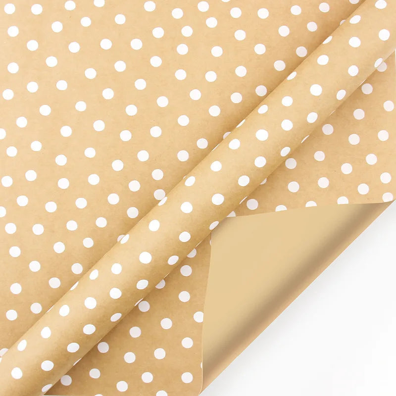 Christmas Gift Wrapping Paper with Snowflake Tree Pattern Paper Roll 16.9"x590" Eco-Friendly Paper Material for Holiday Presents Oasis Select Polka Dot