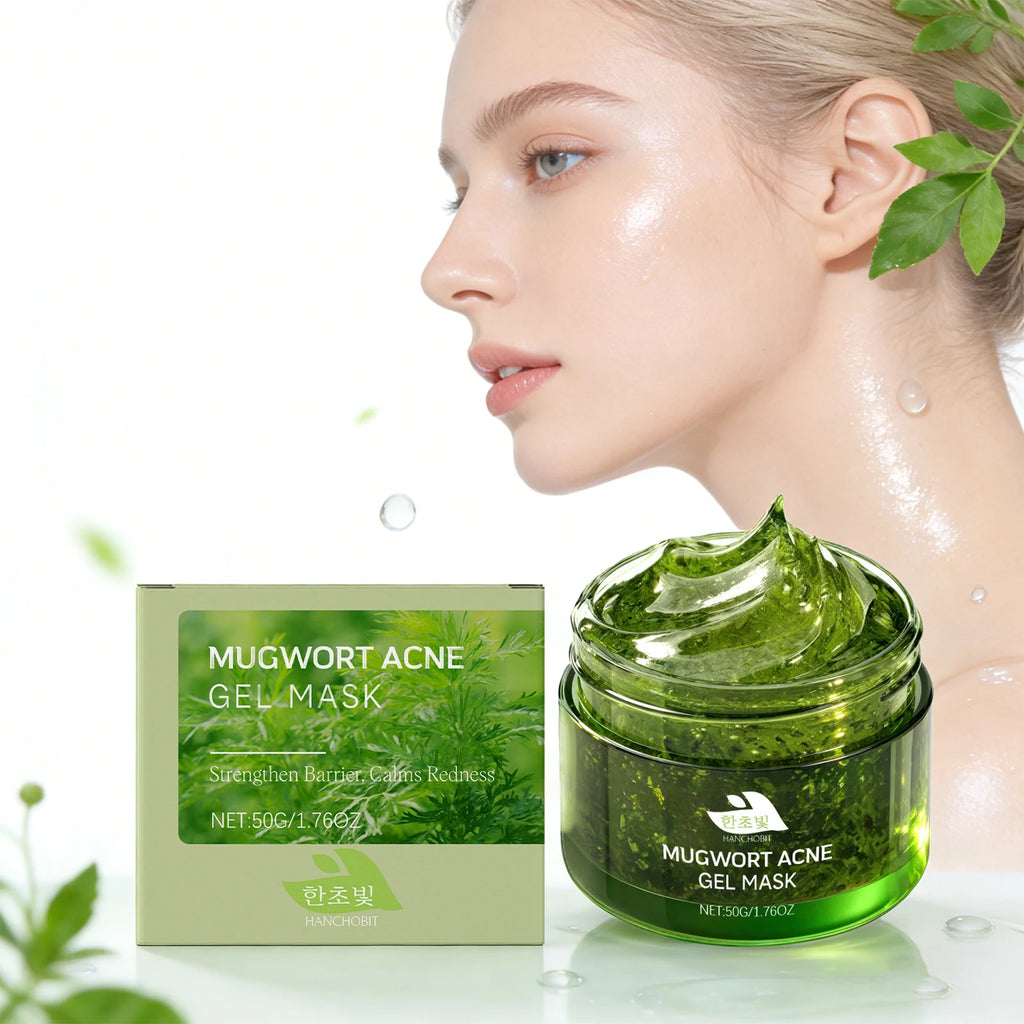 Mugwort Acne Gel Mask Anti Acne Redness Relief Gentle Exfoliation Oil Control Cleansing Pores Improve Dullness Skin Care Oasis Select